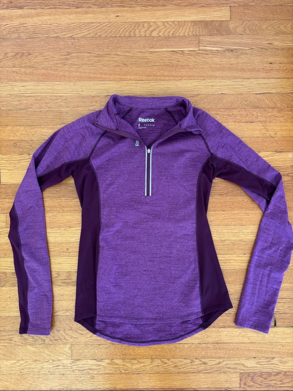 Reebok Two-Tone Purple Half-Zip Pullover